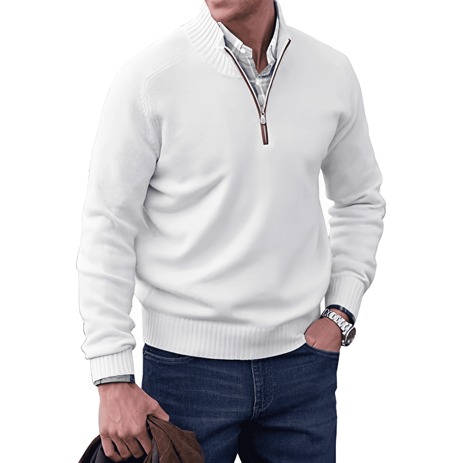 Quarter Zip Sweater - Premium  from Dore London -   Shop now at Dore London