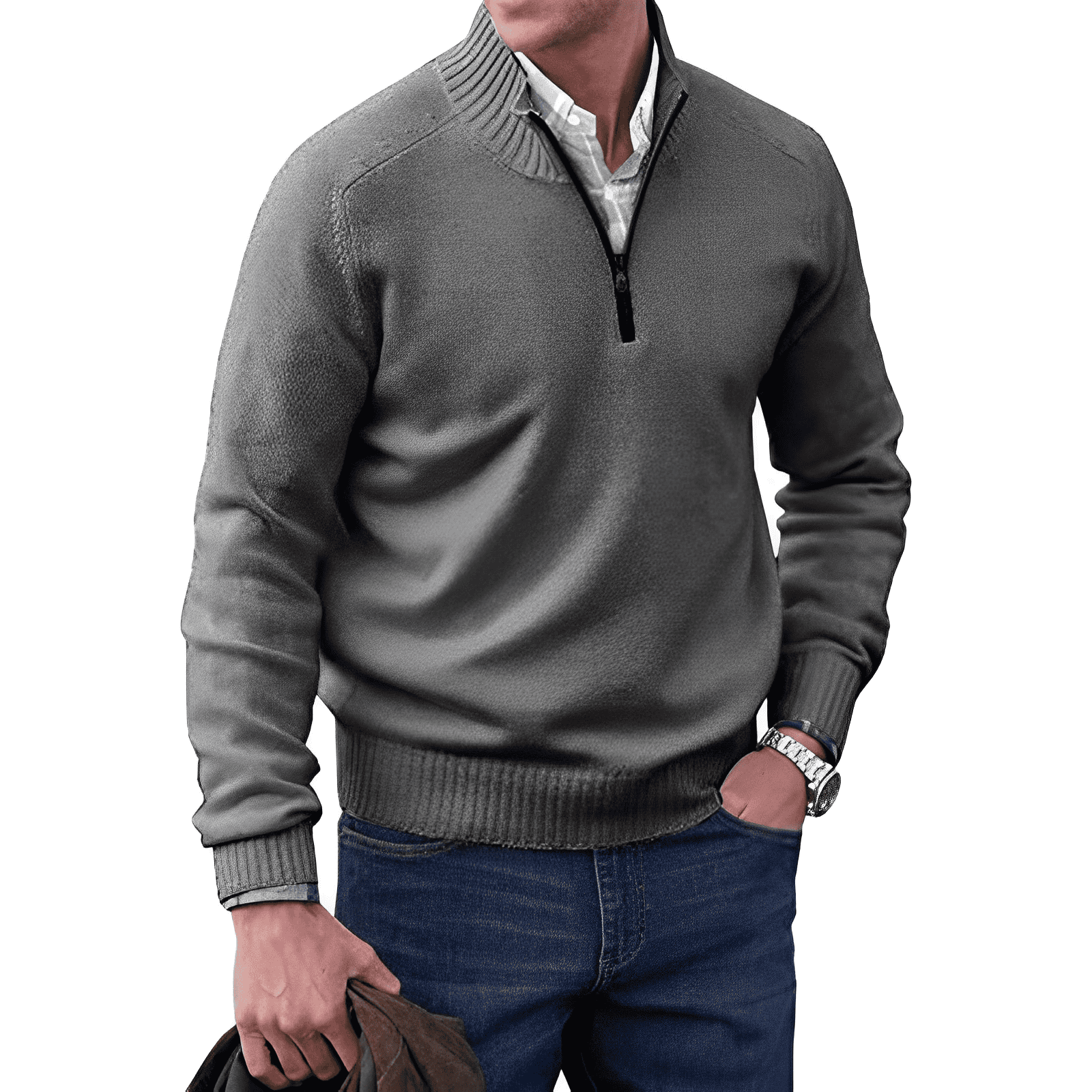 Quarter Zip Sweater - Premium  from Dore London -   Shop now at Dore London