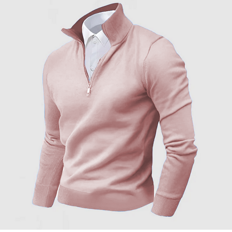 Gentleman's Business Three-Quarter Zip Sweater - Premium sweater from GetDore -   Shop now at Get Dore