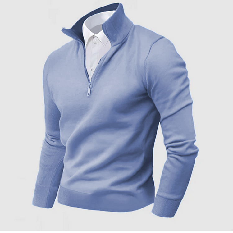 Gentleman's Business Three-Quarter Zip Sweater - Premium sweater from GetDore -   Shop now at Get Dore