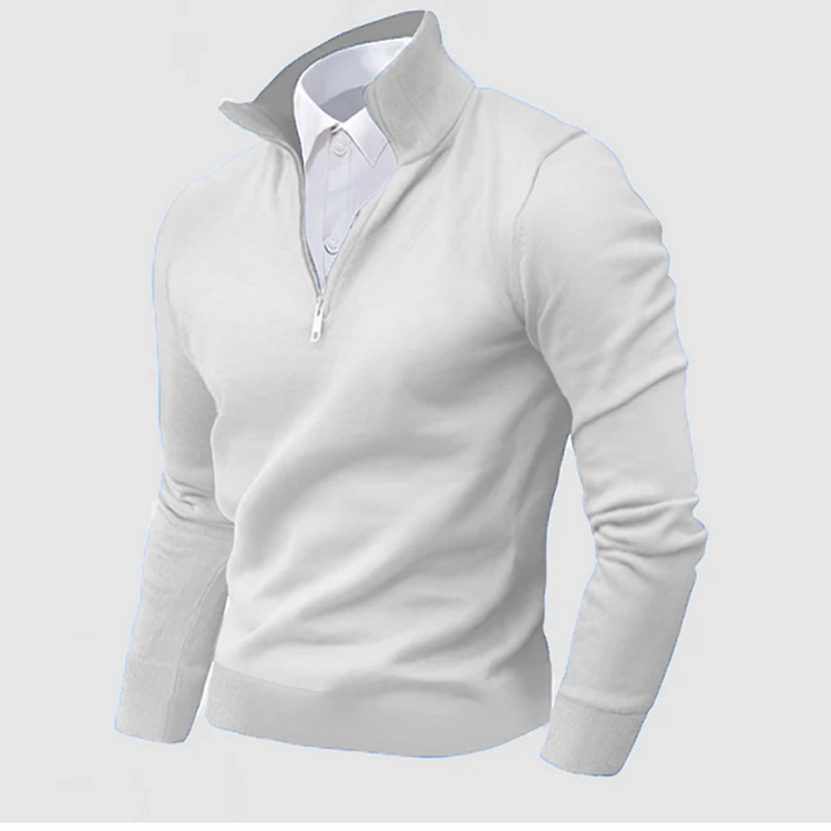 Gentleman's Business Three-Quarter Zip Sweater - Premium sweater from GetDore -   Shop now at Get Dore