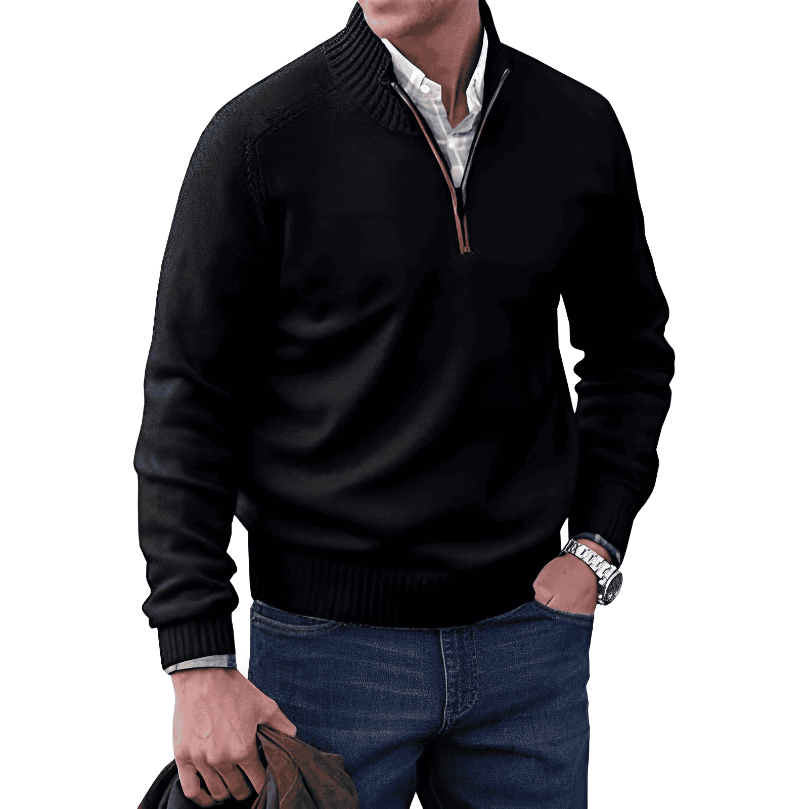 Quarter Zip Sweater - Premium  from Dore London -   Shop now at Dore London