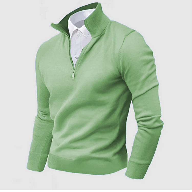 Gentleman's Business Three-Quarter Zip Sweater - Premium sweater from GetDore -   Shop now at Get Dore