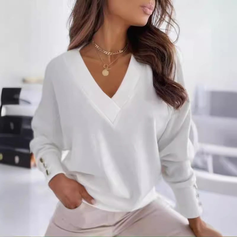 Grete | Stylish Scandinavian V-Neck Sweater - Premium Sweater from GetDore -   Shop now at Get Dore