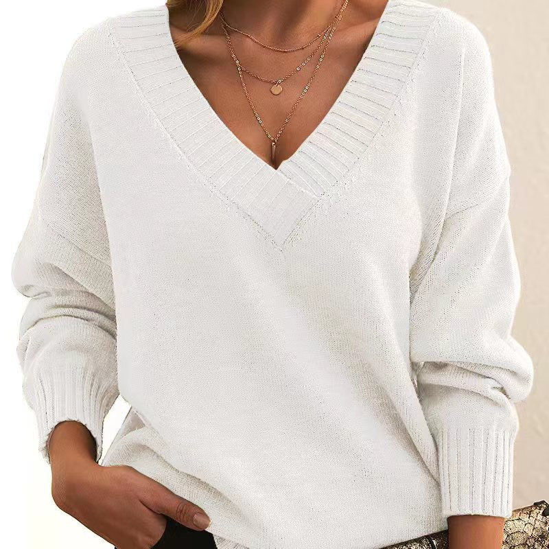 Alla | Elegant V-Neck Sweater - Premium Women Sweaters from Get Dore -   Shop now at Get Dore