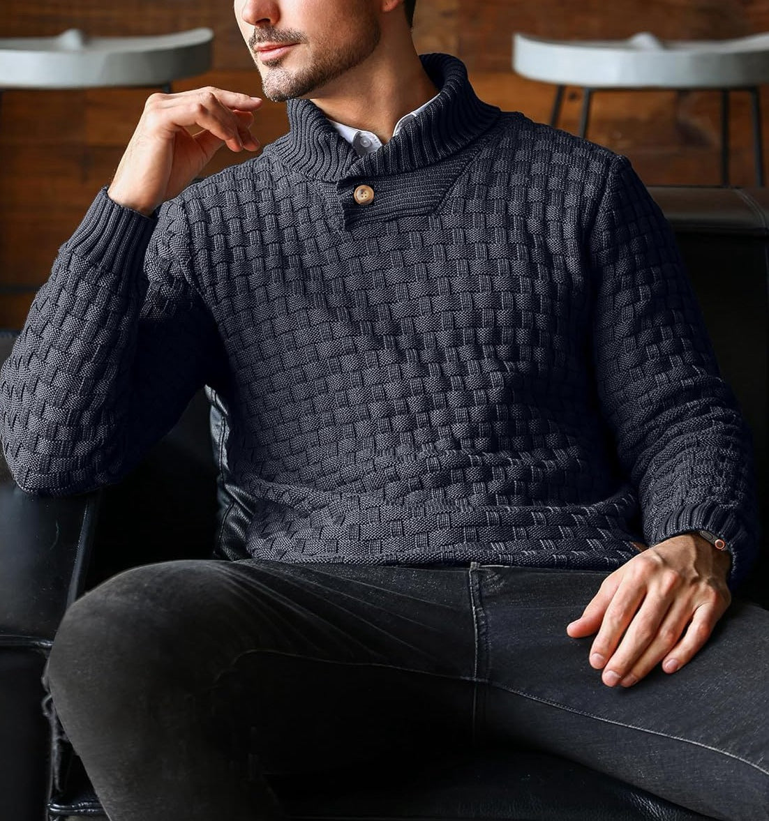 Georg | Timeless Knit Sweater - Premium Sweater from GetDore -   Shop now at Get Dore