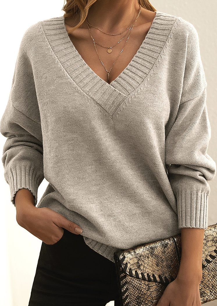 Alla | Elegant V-Neck Sweater - Premium Women Sweaters from Get Dore -   Shop now at Get Dore